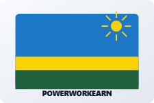 Powerworkearn Rwanda Flag Logo